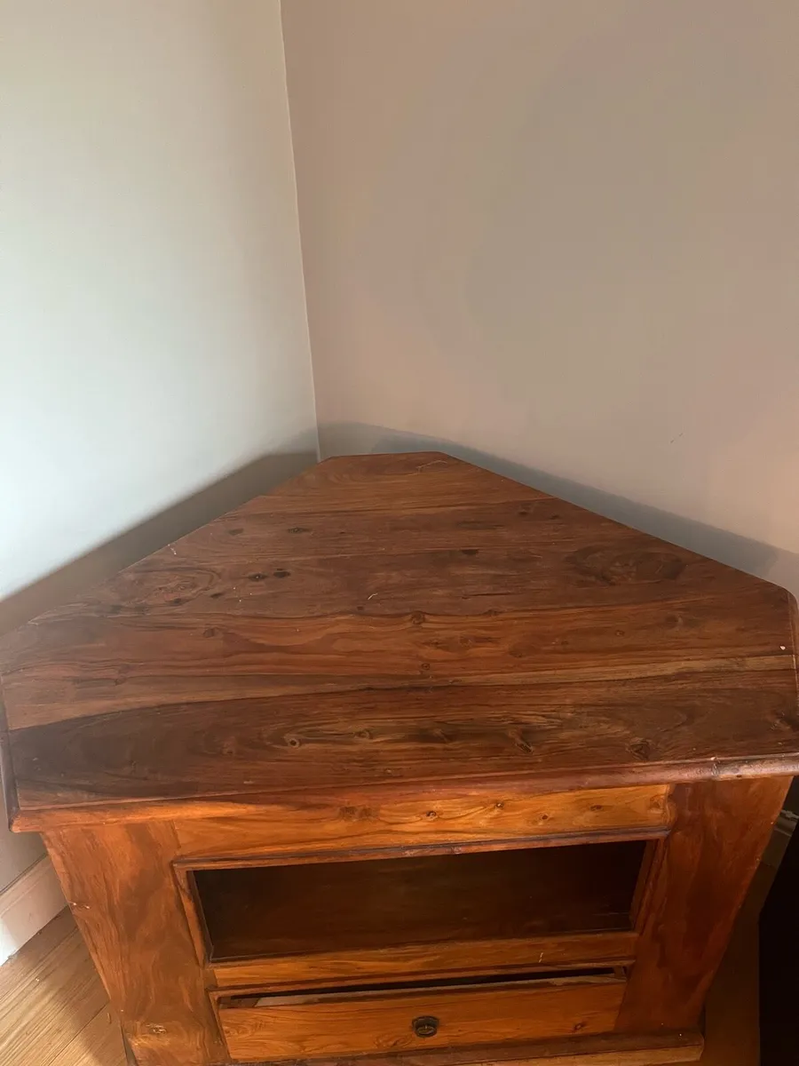 Solid wood corner TV unit / Media unit - Image 2