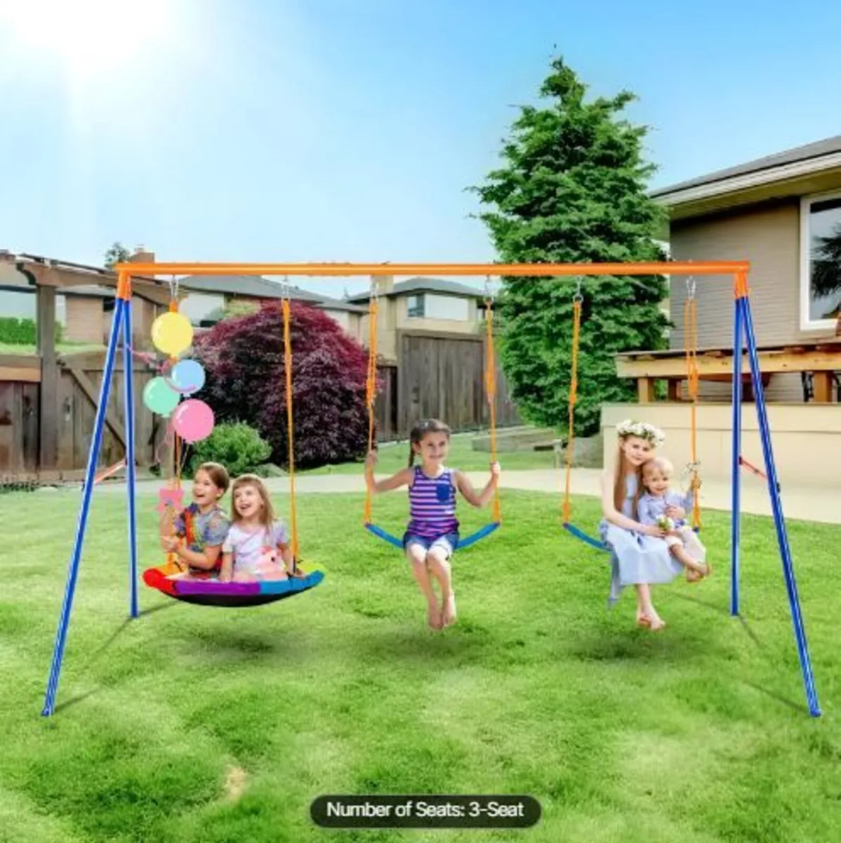 Swing Sets for Backyard, 600lbs Load - Image 3