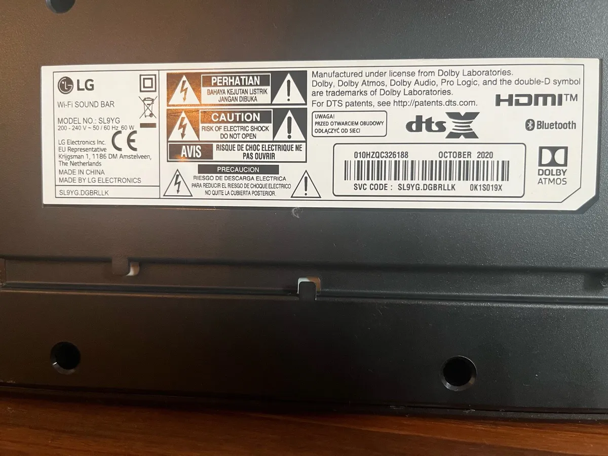 LG SL9YG Atmos Soundbar + Wireless Subwoofer&remot - Image 2