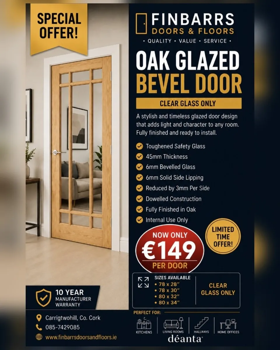 Deanta Oak Nm5g Glass Doors