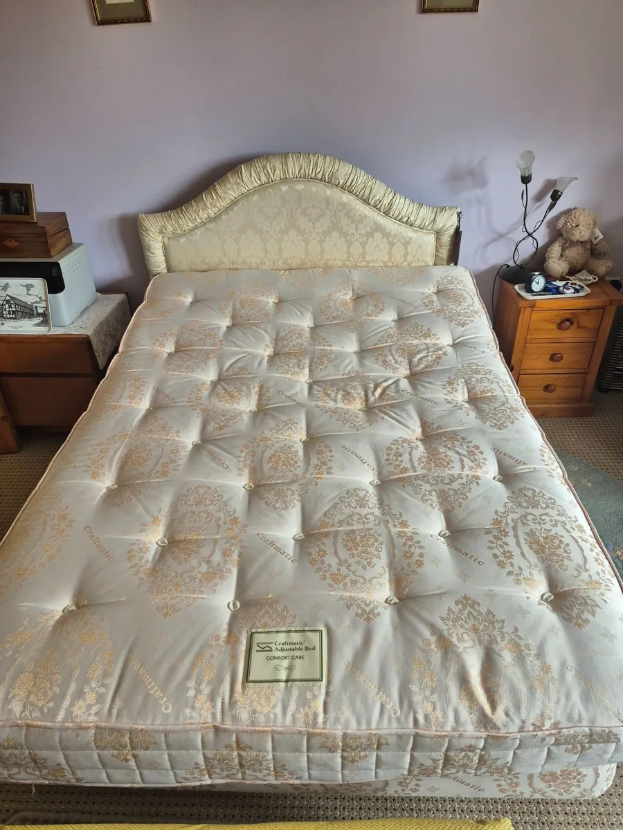 Double Adjustable Bed & Mattress - Image 2
