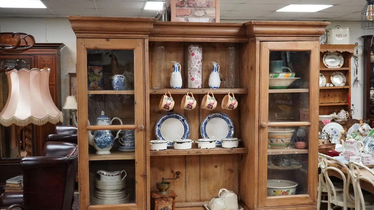 Victorian Pine Kitchen Dresser - Image 2