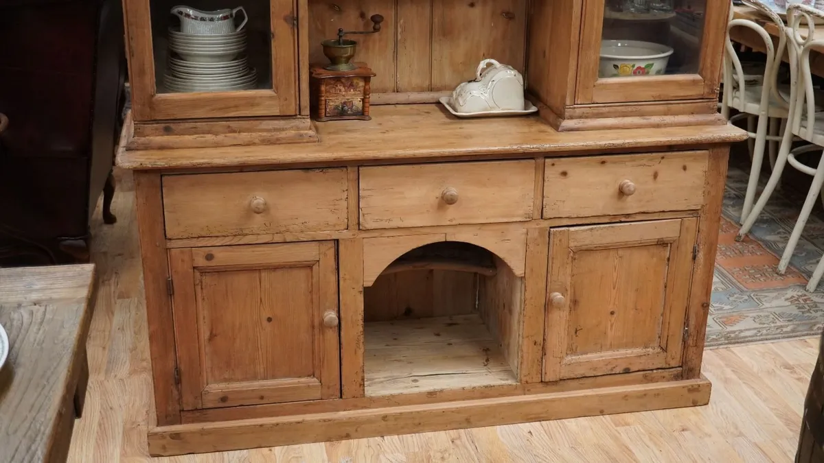 Victorian Pine Kitchen Dresser - Image 3