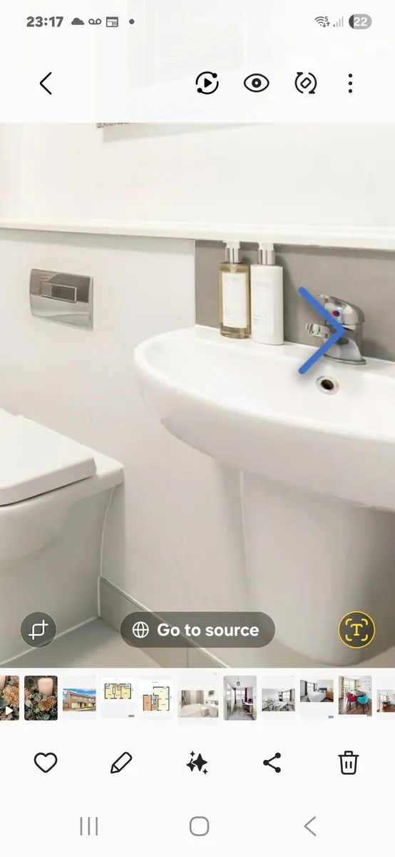 Bathroom Washhand Basin and Taps - Image 2