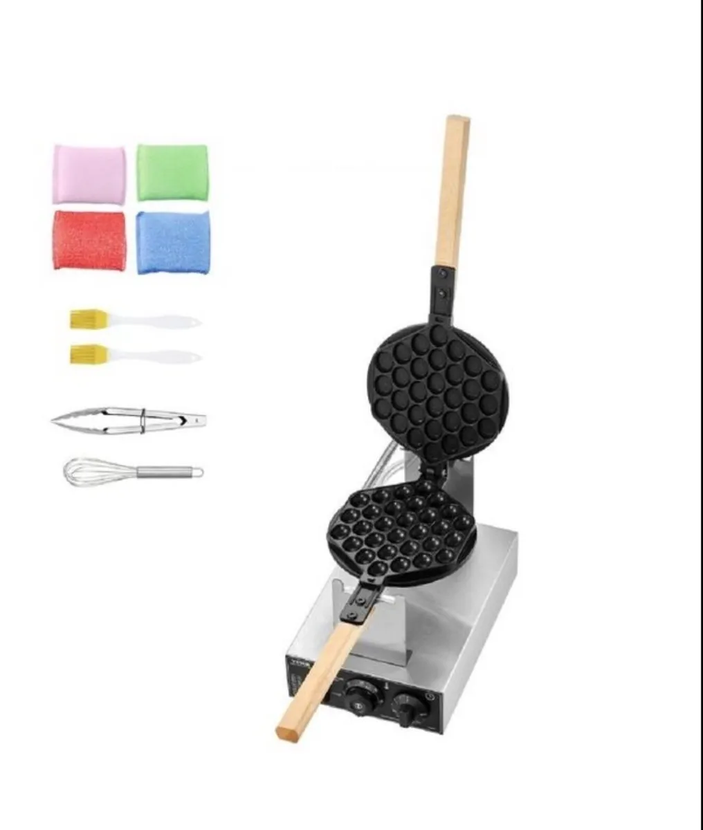 New Commercial Bubble Waffle Maker, 1400W 220v - Image 4