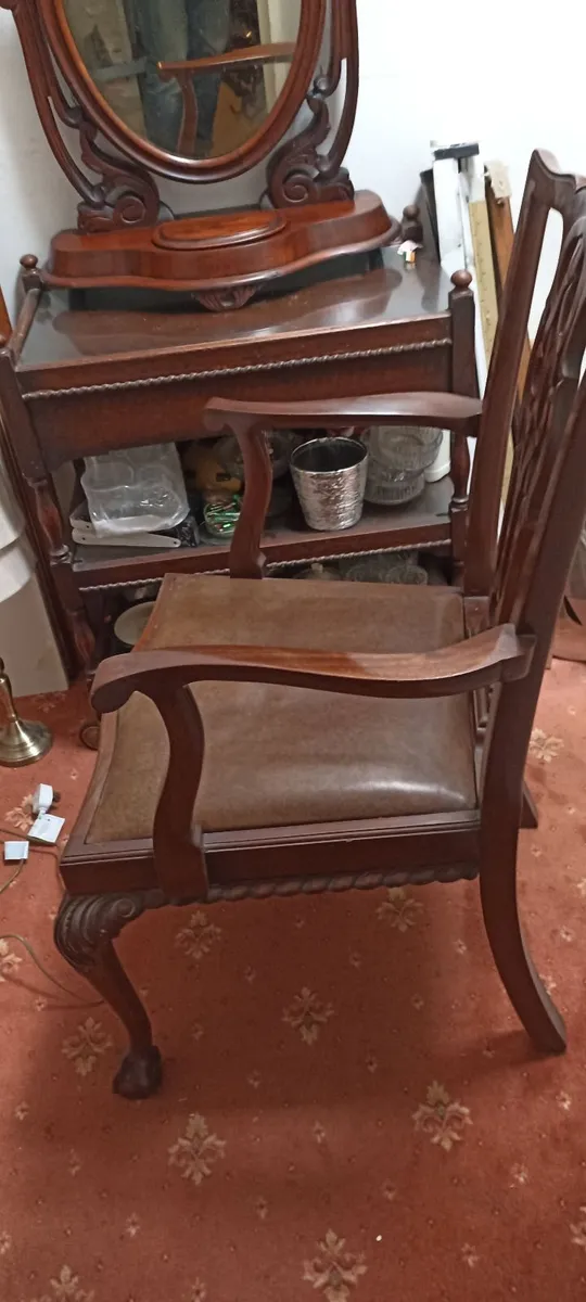 Set of 6 Victorian Mahogany Dining Chairs - Image 1