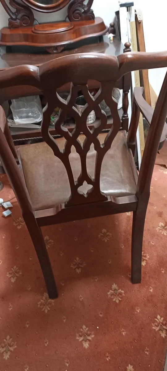 Set of 6 Victorian Mahogany Dining Chairs - Image 3