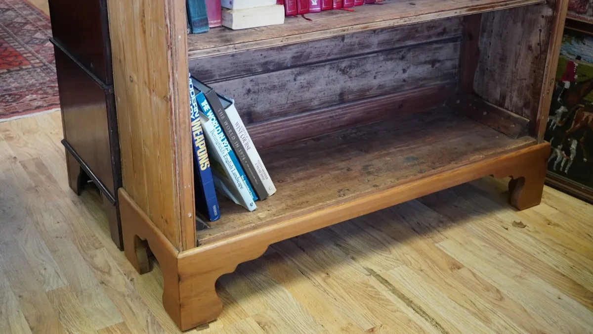 Victorian Pine Open Bookcase - Image 3