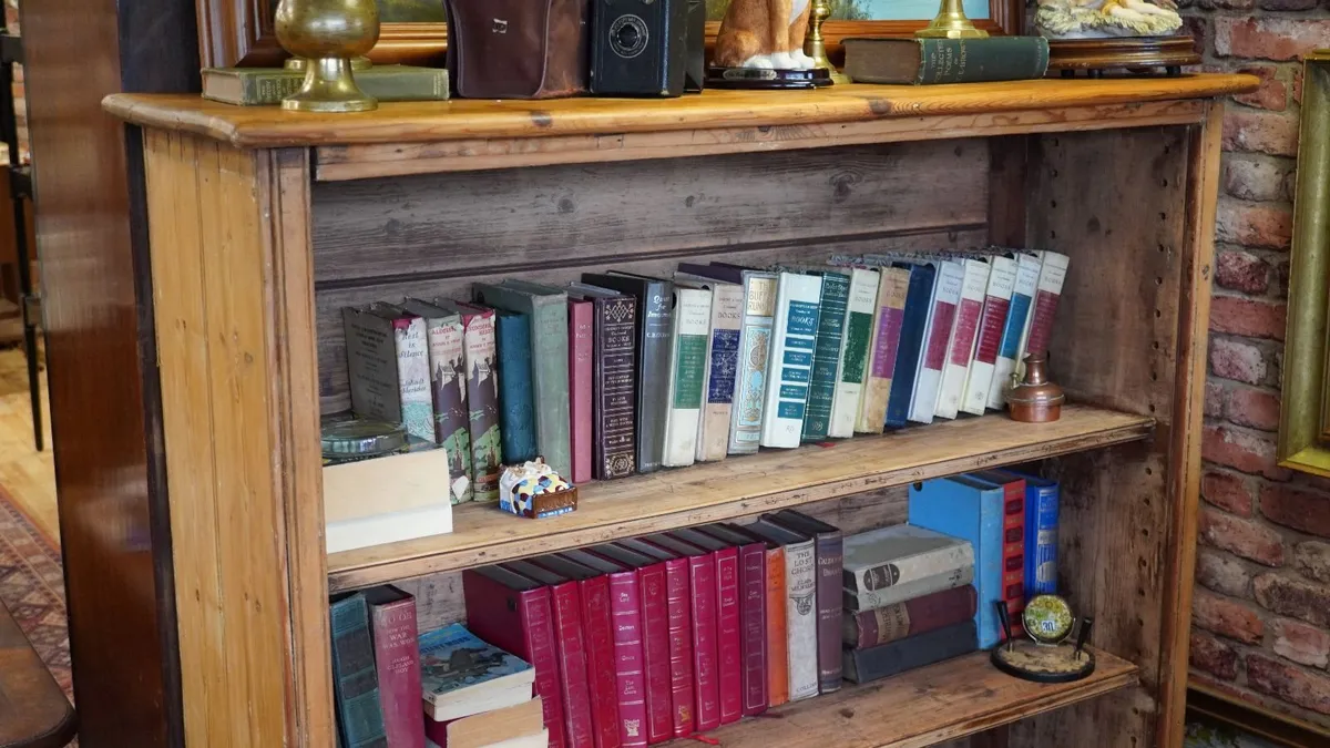 Victorian Pine Open Bookcase - Image 2