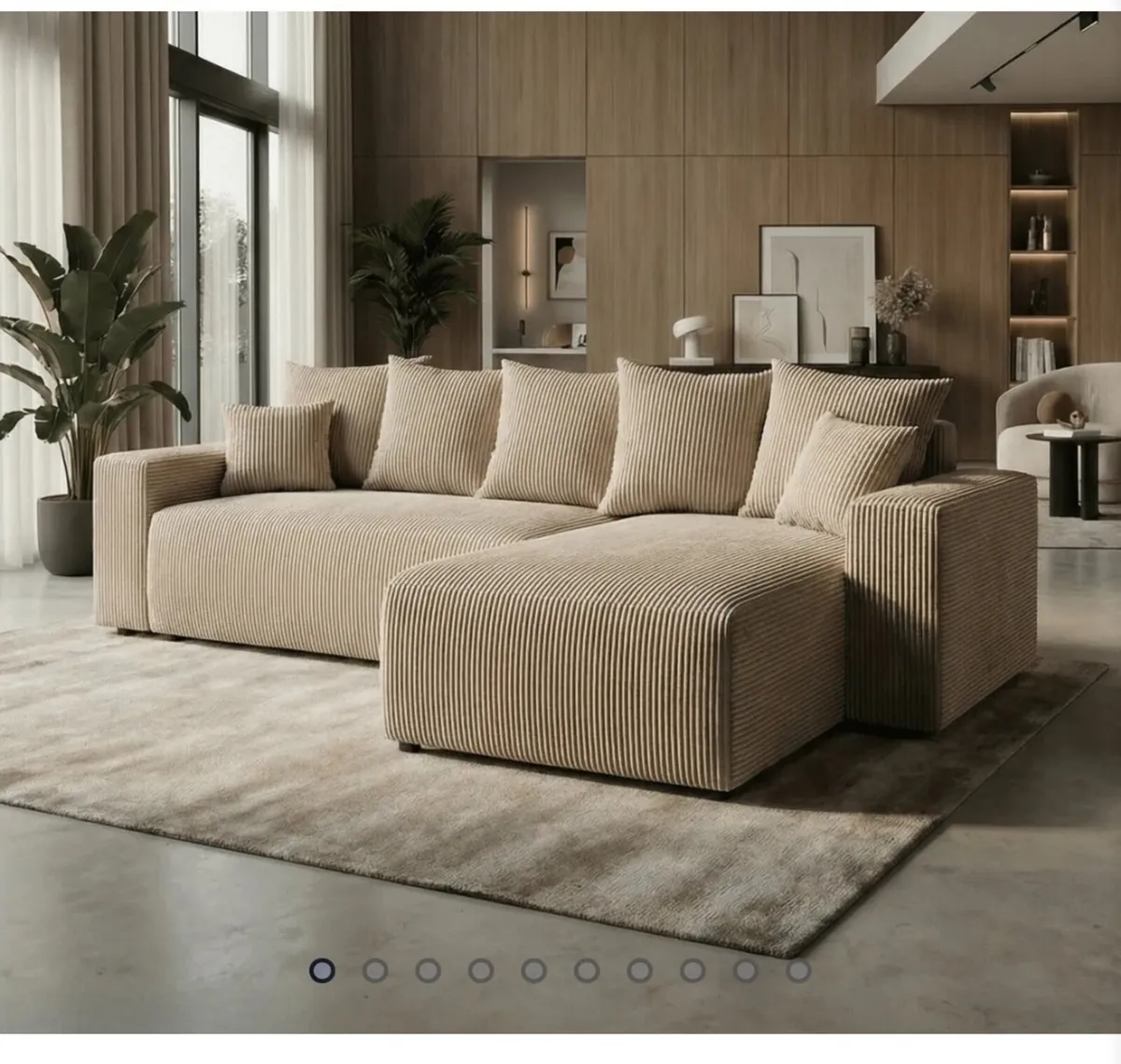 Corner Sofa Bed with footstool - Image 2