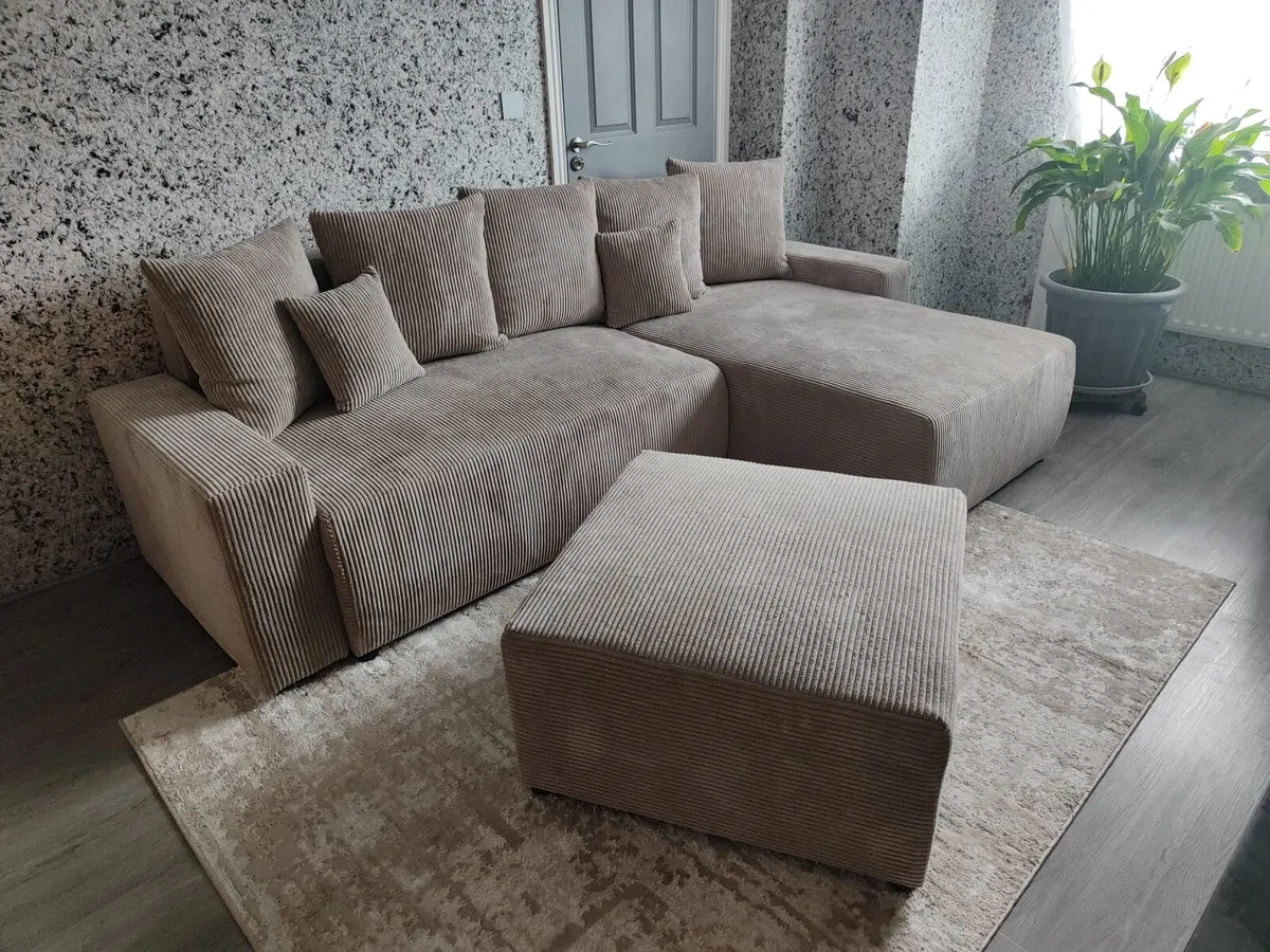 Corner Sofa Bed with footstool - Image 3