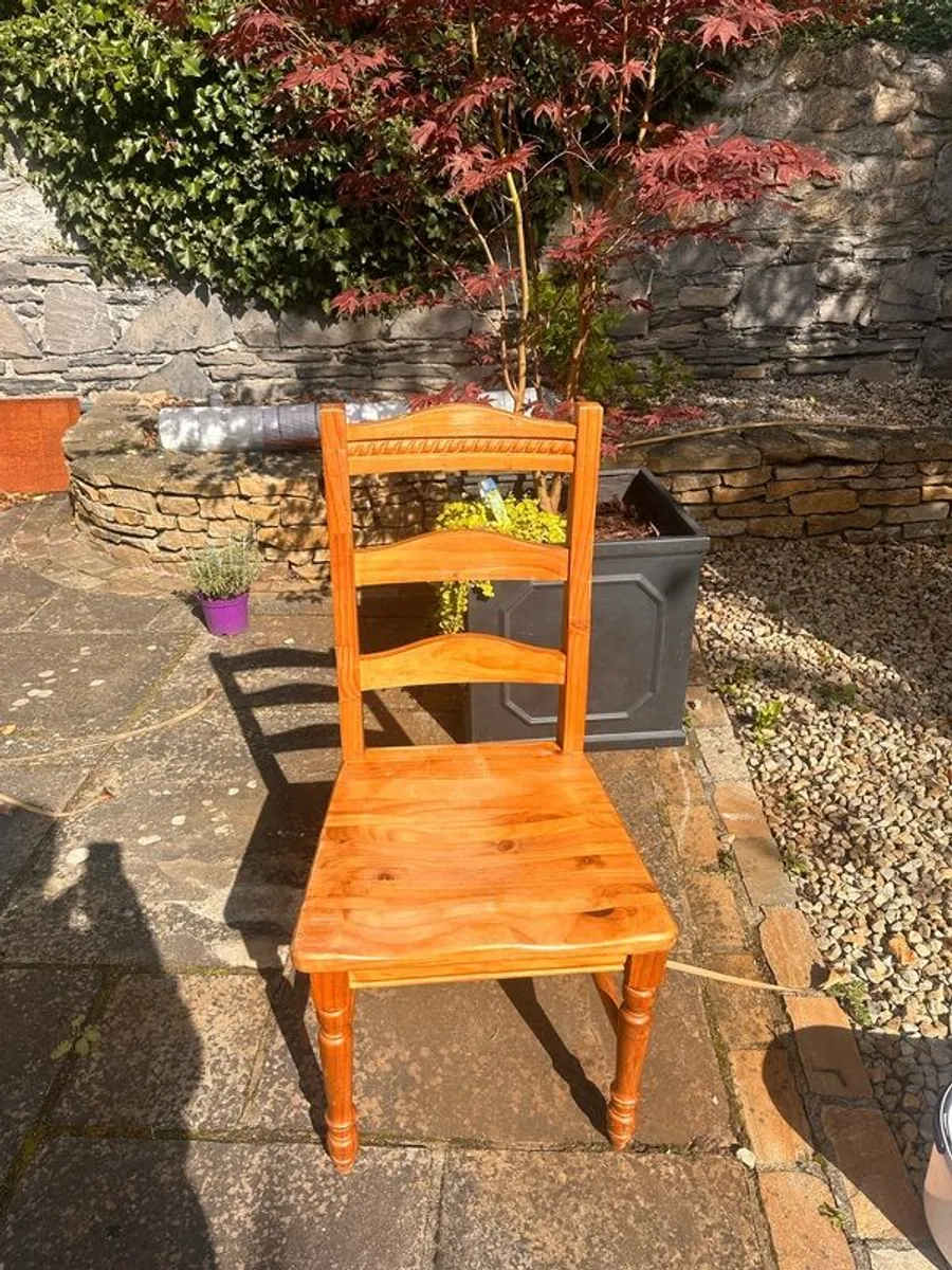 Solid Wood chairs x6 - Image 2