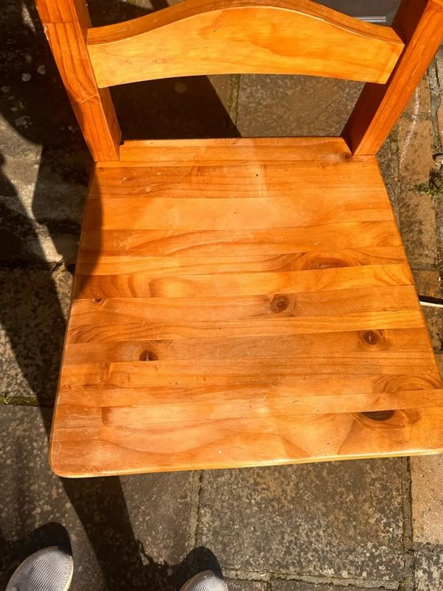 Solid Wood chairs x6 - Image 3