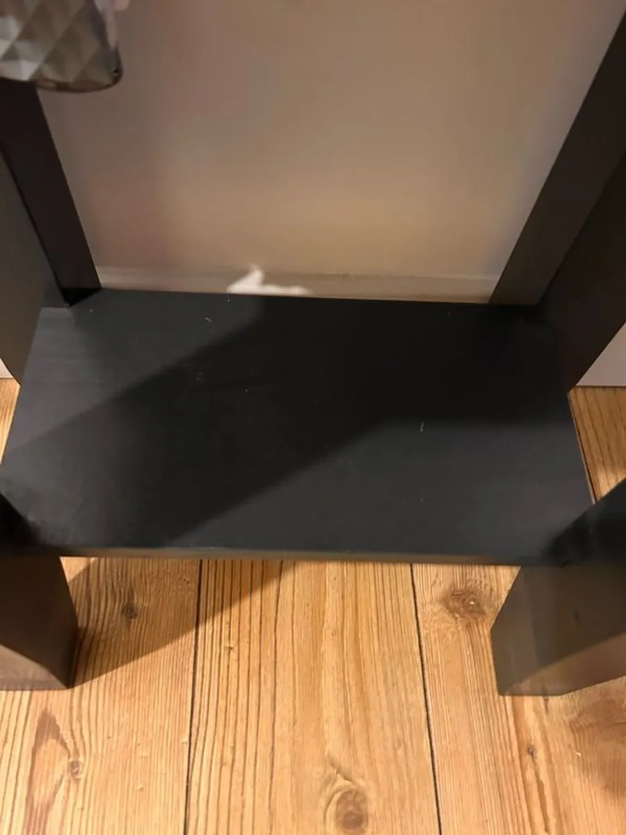 Solid Wood Grey Hall Console Table with Drawer - Image 3