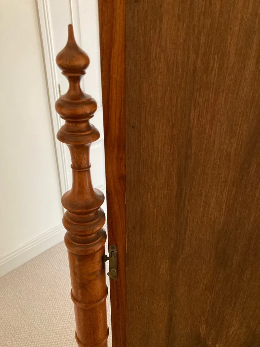 Ornate solid wood free standing mirror - Image 4