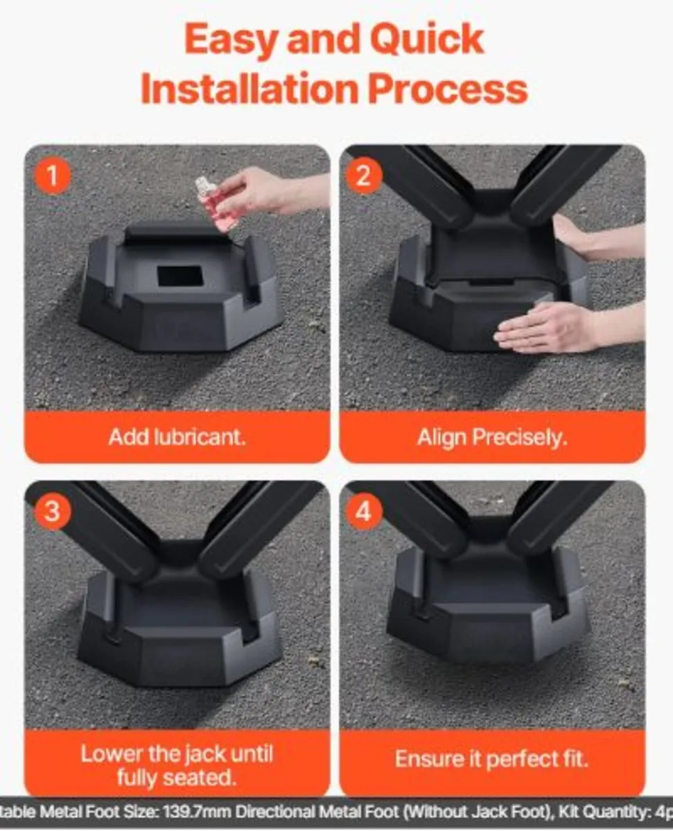 RV Leveling Pads, 4-Pack Rubber Trailer Jack Pads - Image 3