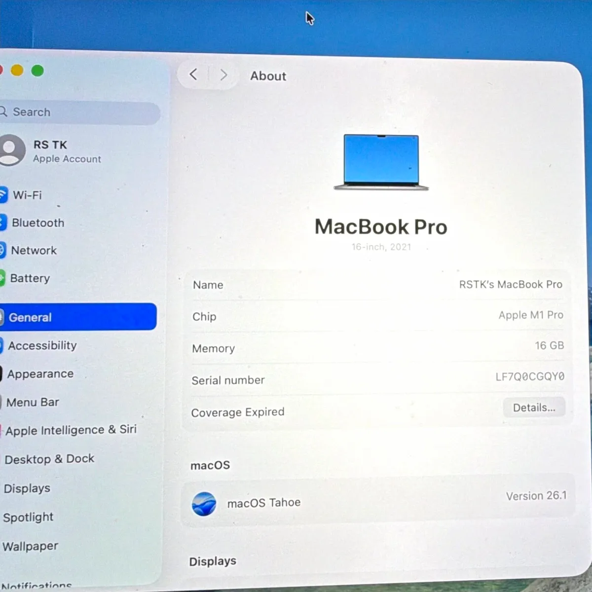 Apple MacBook Pro 16" (2021) M1 Pro 16/512GB 88%BH - Image 2