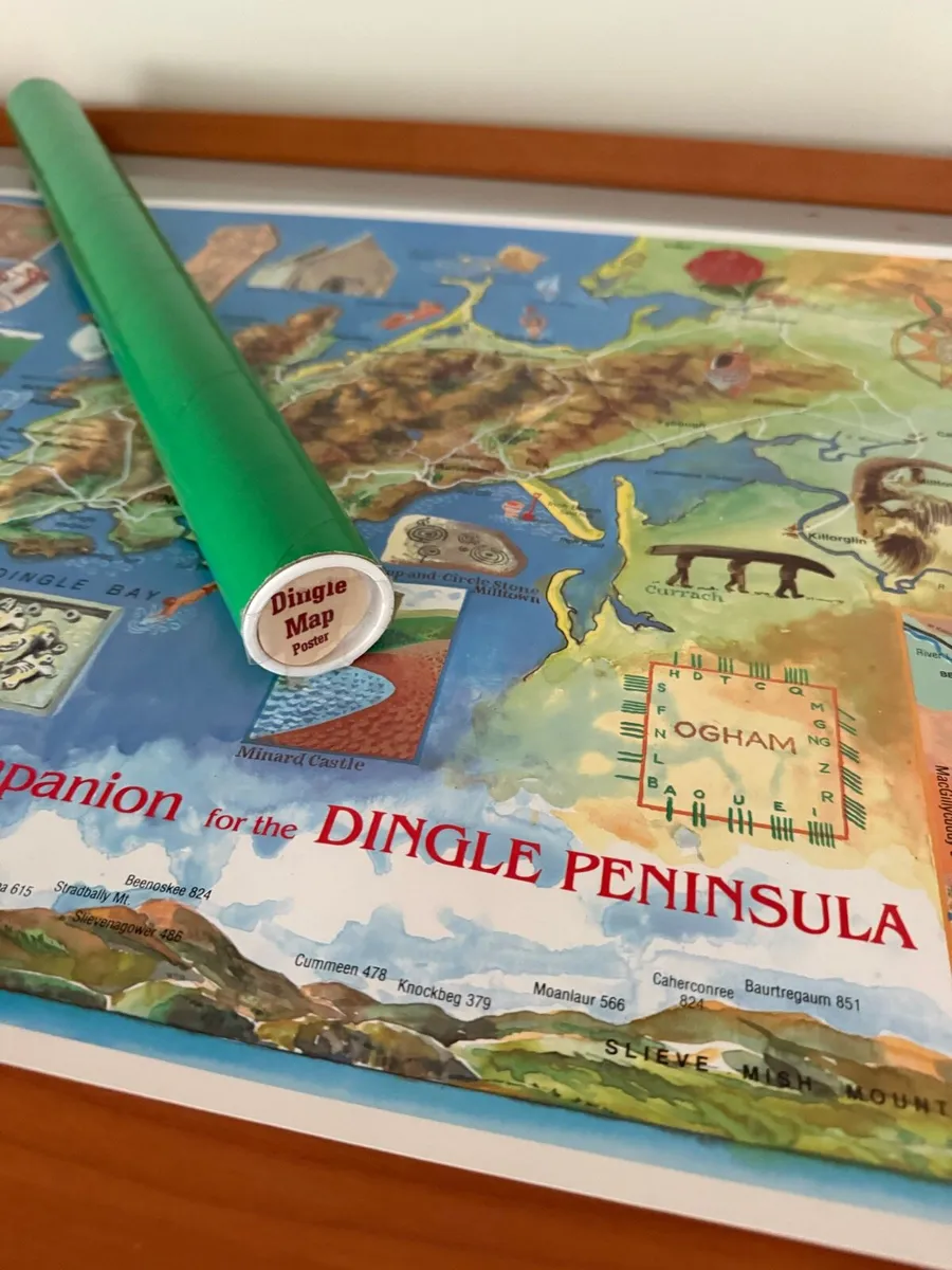 Dingle Peninsula Map  24 inches by 16 3/4 inches - Image 1