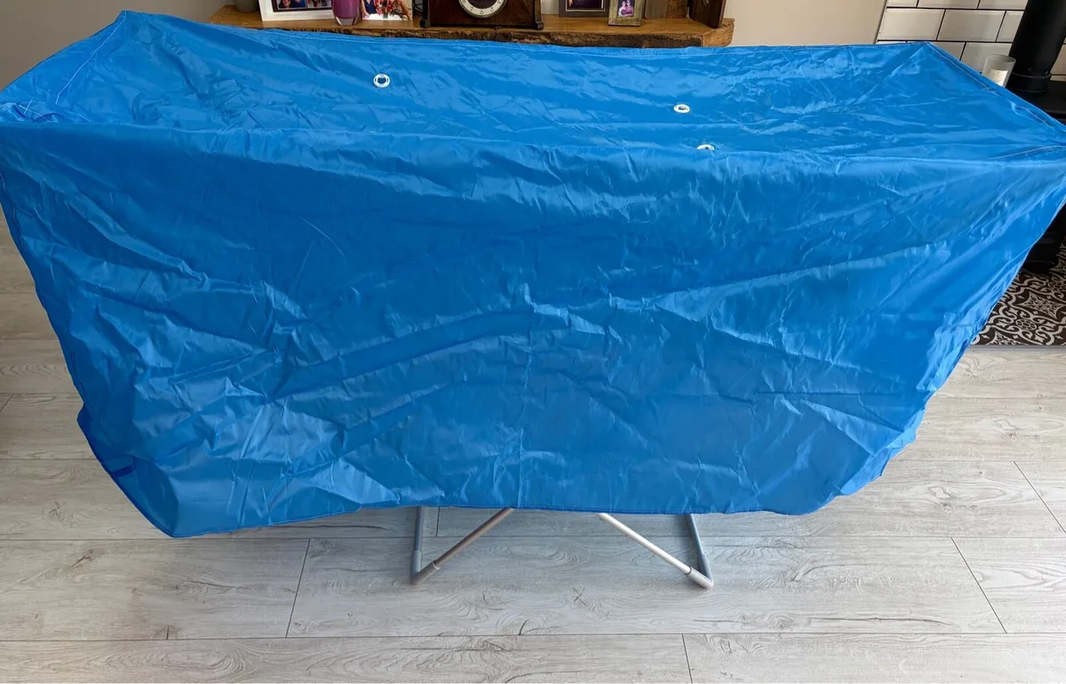 Electric Heated Clothes Airer with Cover - Image 2