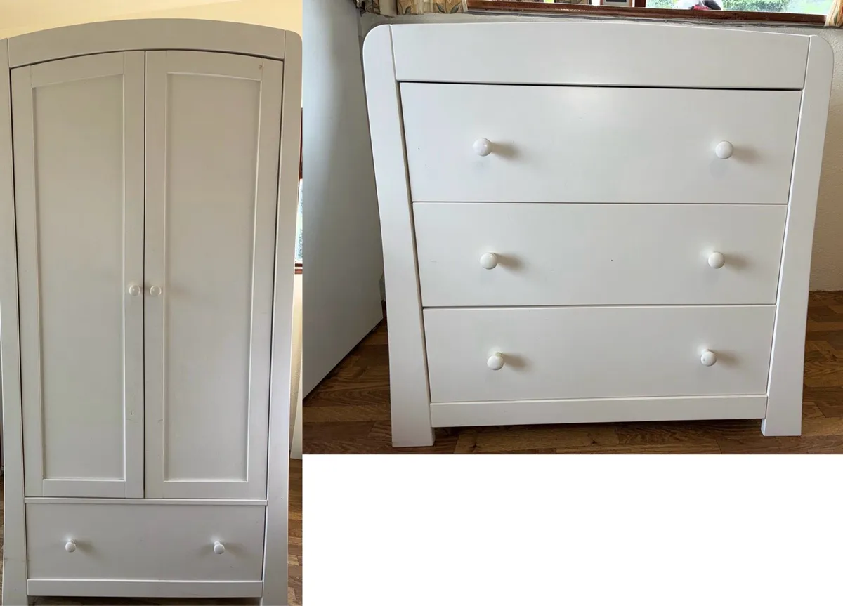 Wardrobe and Dresser - Mamas and Papas Mia Sleigh - Image 1
