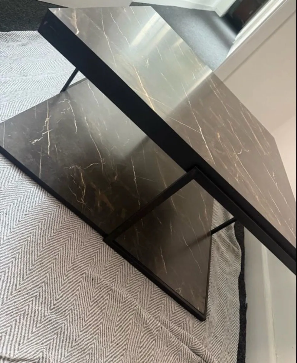 Faux Marble Square Coffee Table - Image 3