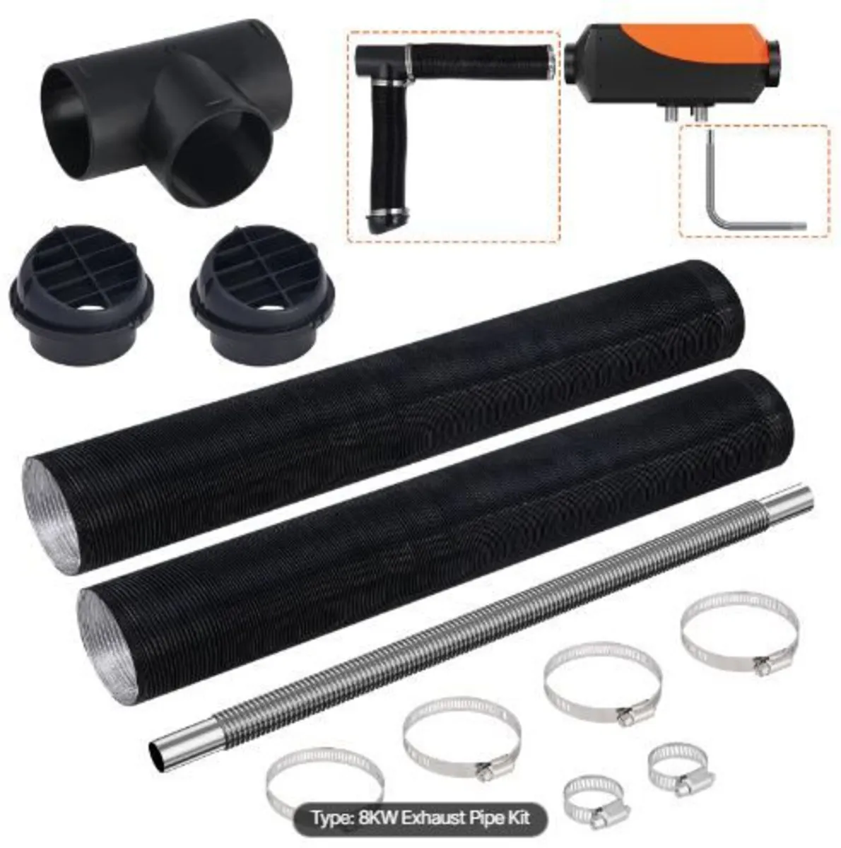 Diesel Heater Pipe Ducting Set, 76 mm - Image 3