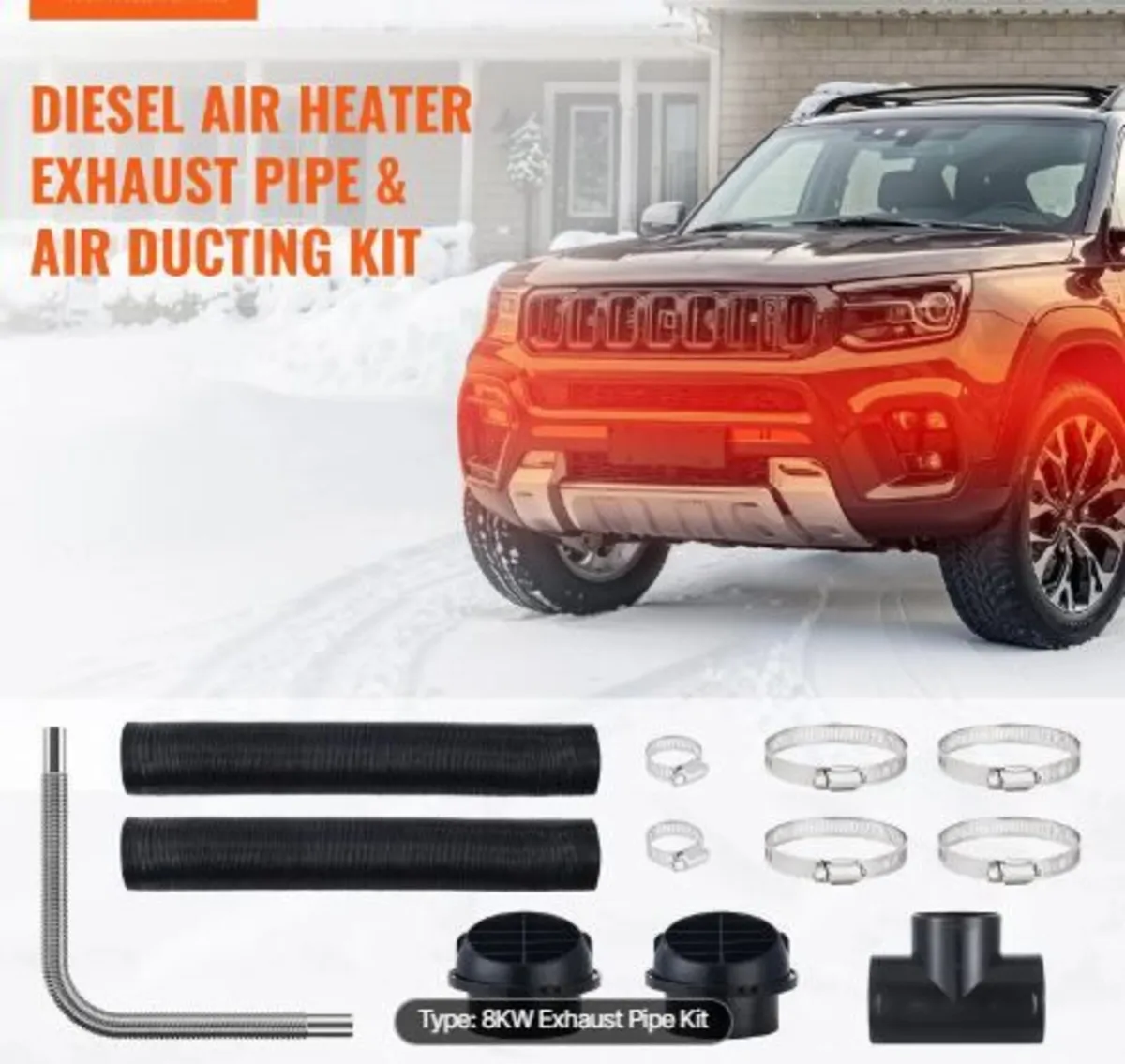 Diesel Heater Pipe Ducting Set, 76 mm - Image 2