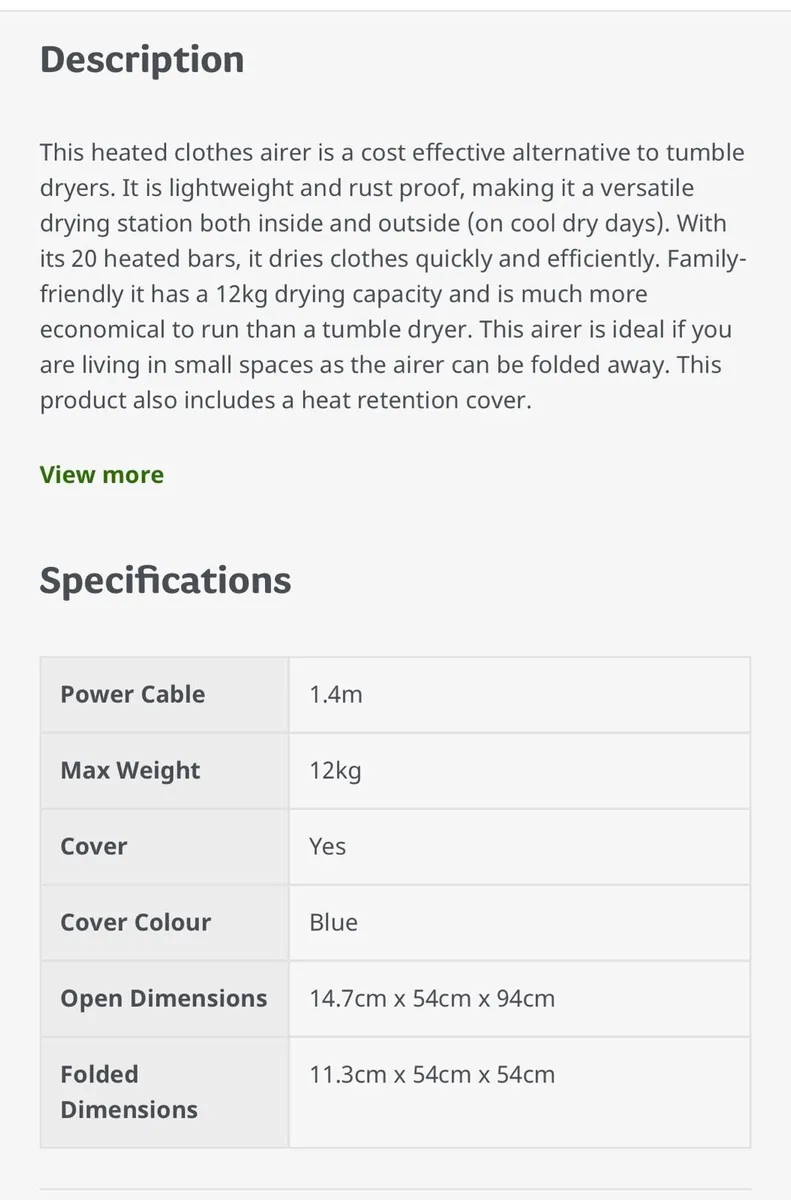 Electric Heated Clothes Airer with Cover - Image 3