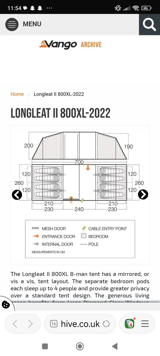 Vango 8 man tent - Image 3