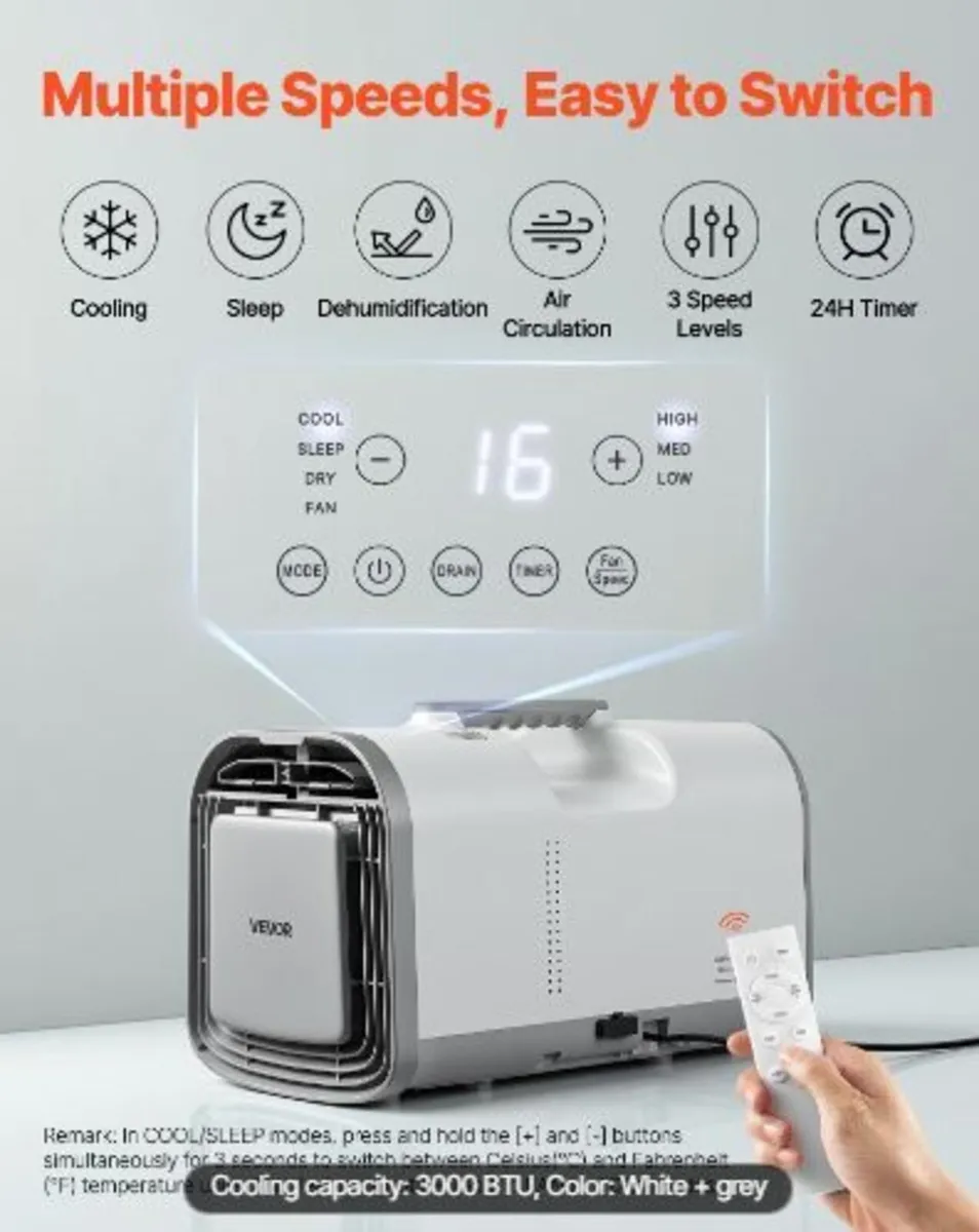 Portable Camping Air Conditioner, 3000 BTU - Image 2