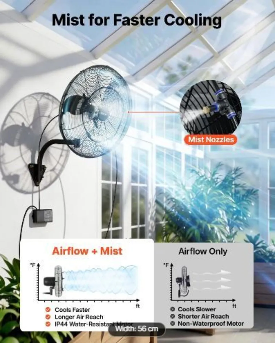 Wall Mount Fan, 505 mm - Image 4