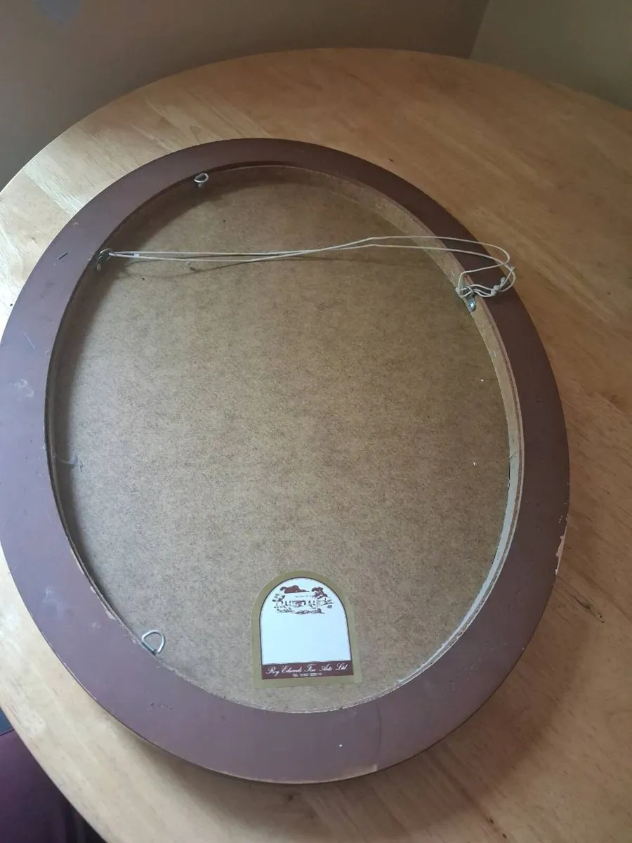 Mahogany oval mirror - Image 4