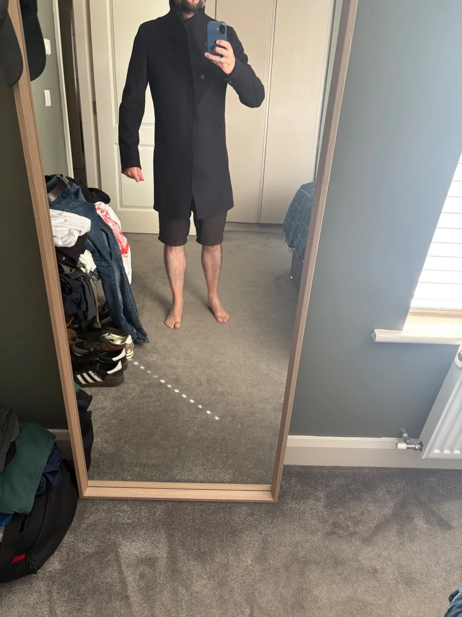 Navy all saints wool coat - Image 2