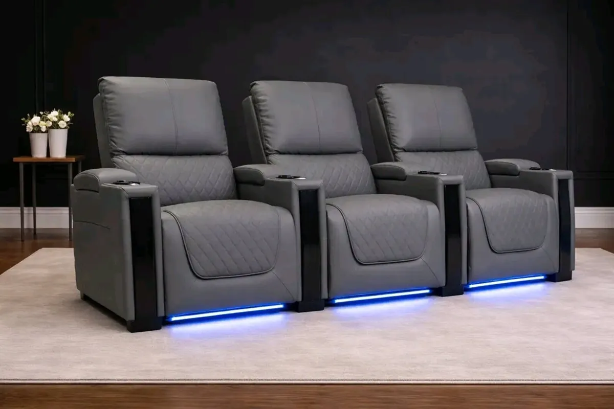 3 Seater Sienna Electric Leather Recliner Sofa - Image 1