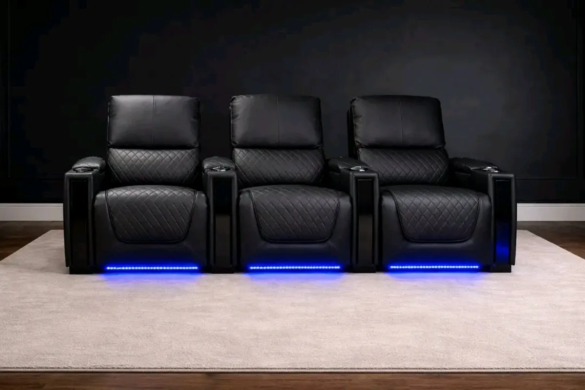3 Seater Sienna Electric Leather Recliner Sofa - Image 3