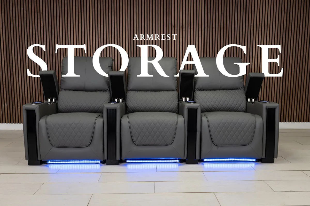 3 Seater Sienna Electric Leather Recliner Sofa - Image 4