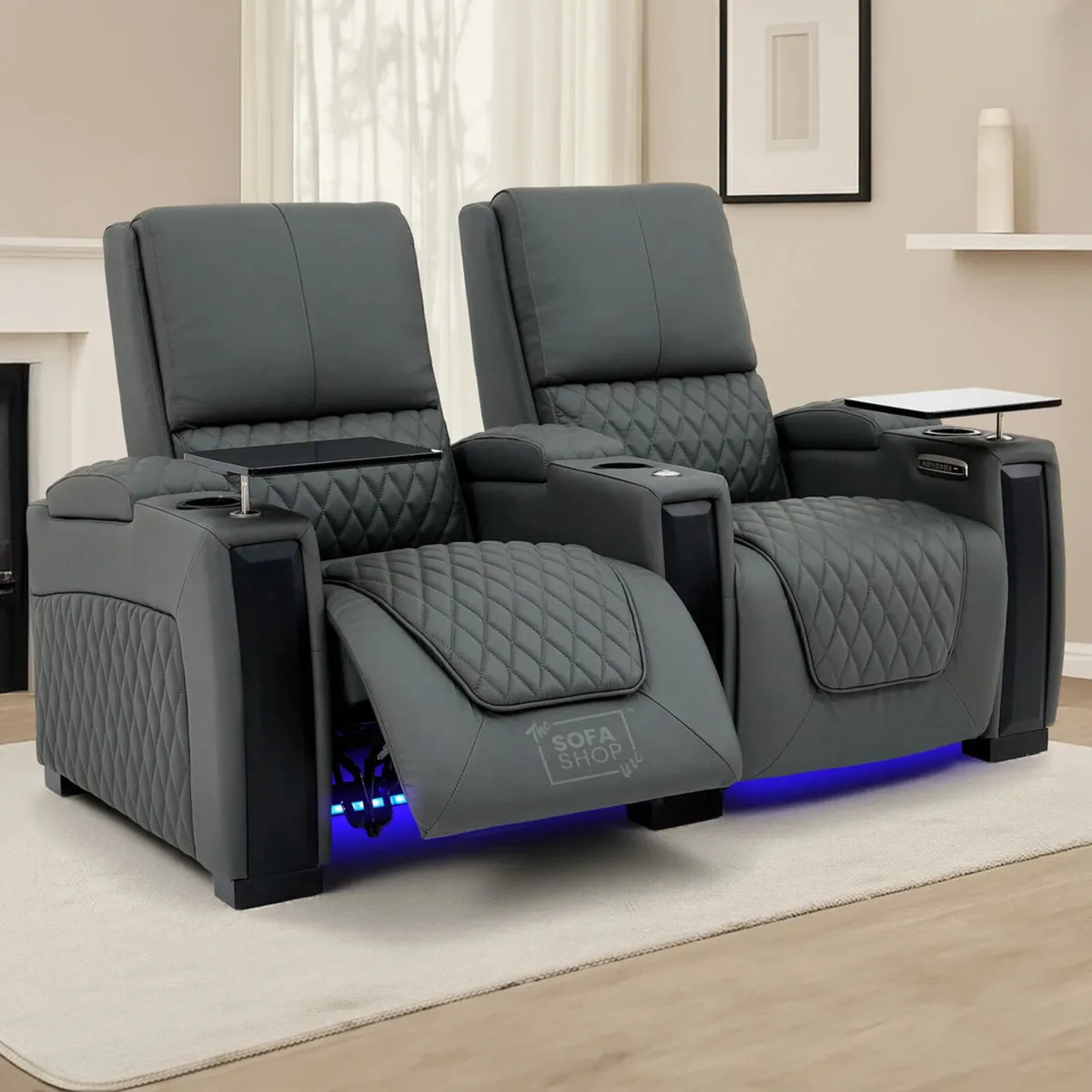 2 Seater Sienna Electric Leather Recliner Sofa - Image 1