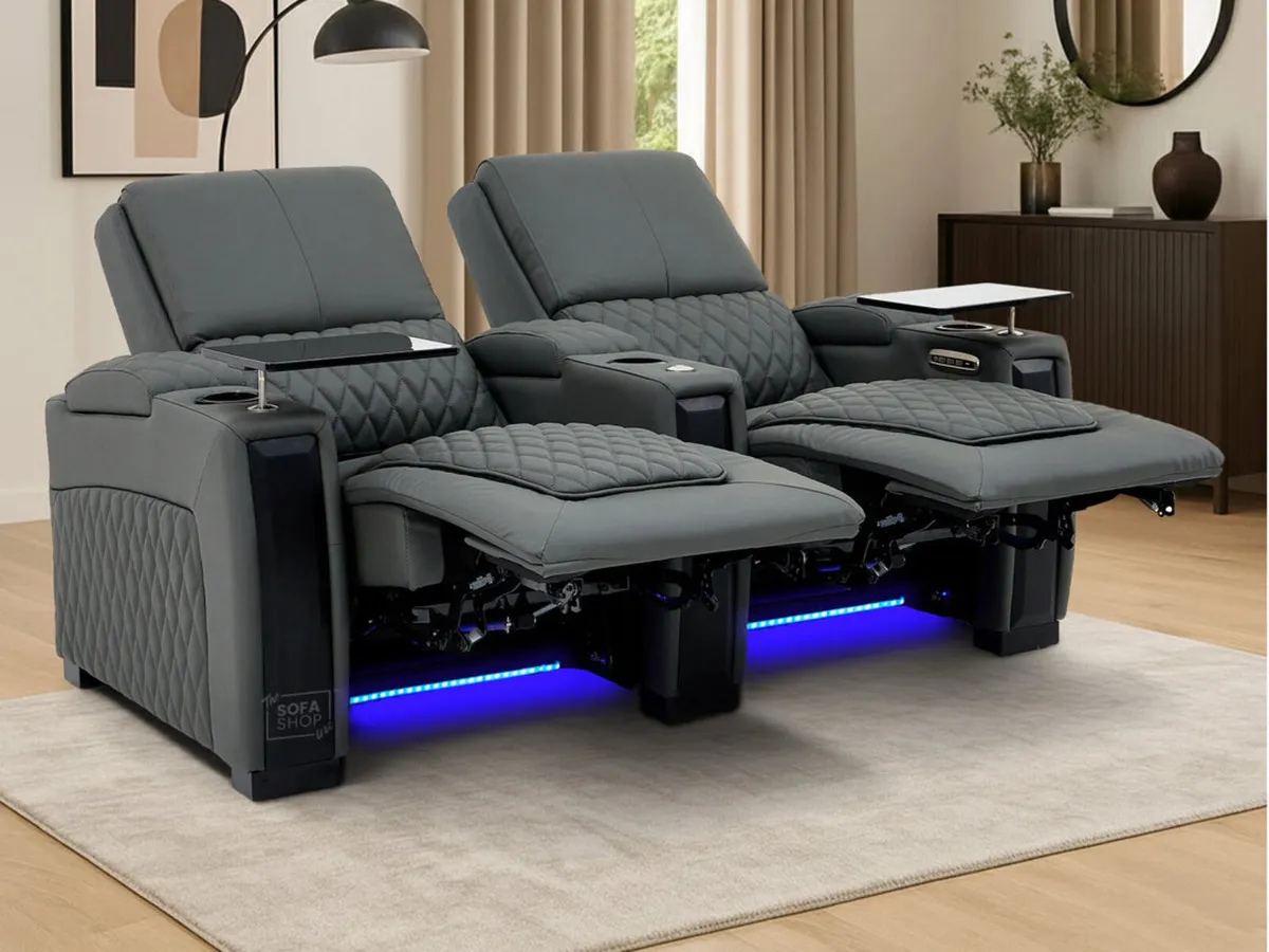 2 Seater Sienna Electric Leather Recliner Sofa - Image 2