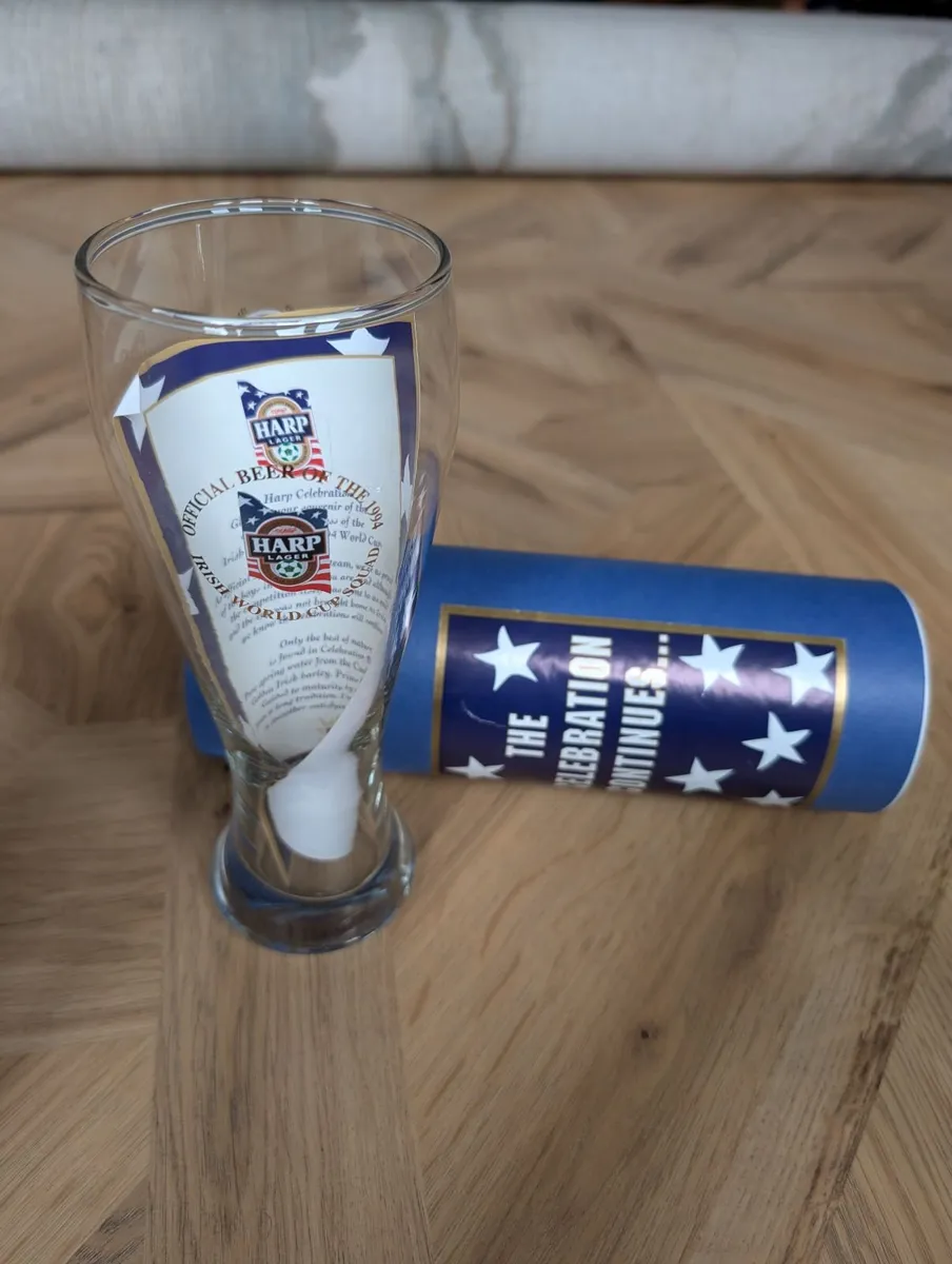 Harp Lager 1994 World Cup Pint Glasses - Image 2