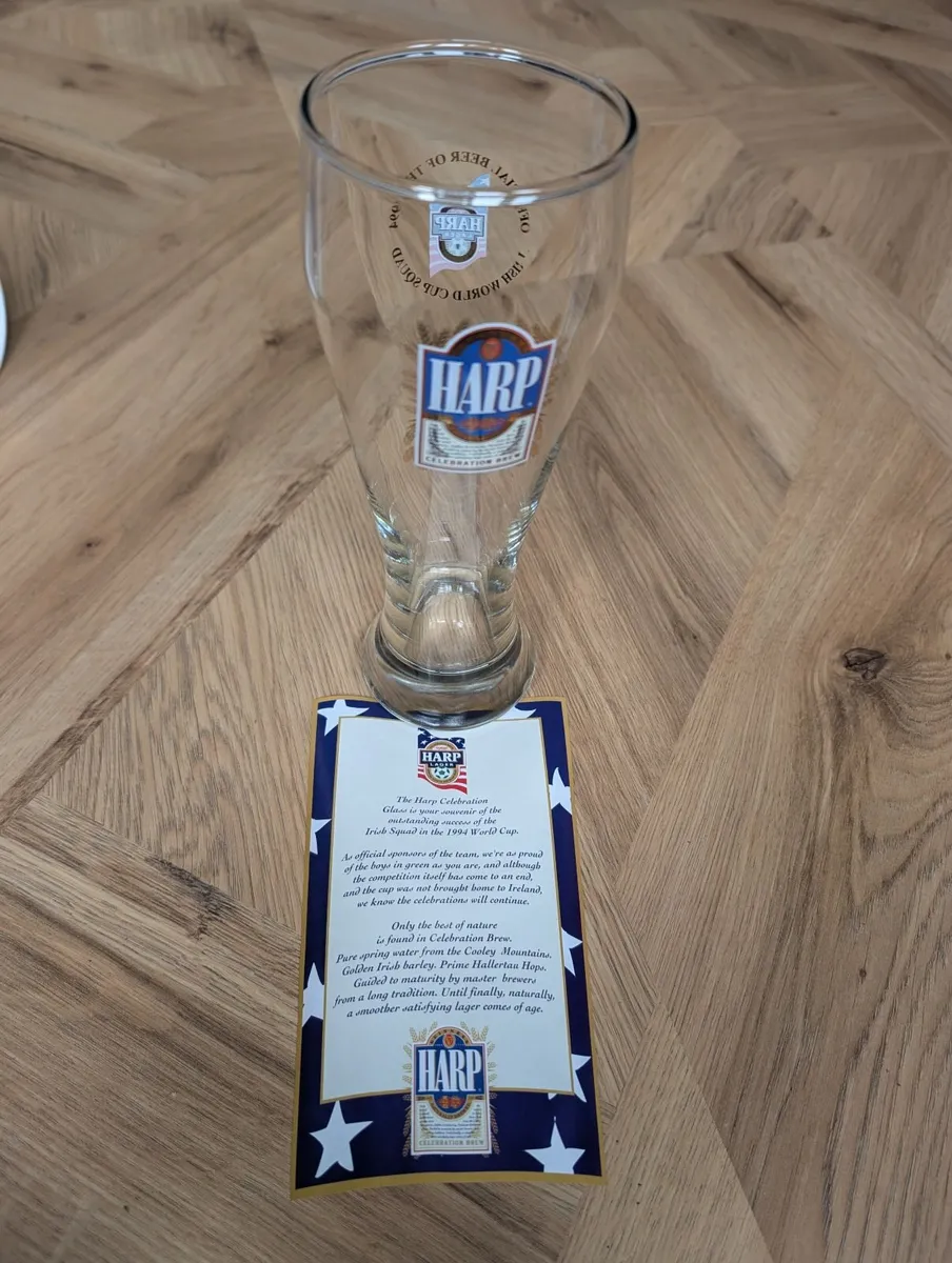 Harp Lager 1994 World Cup Pint Glasses - Image 4