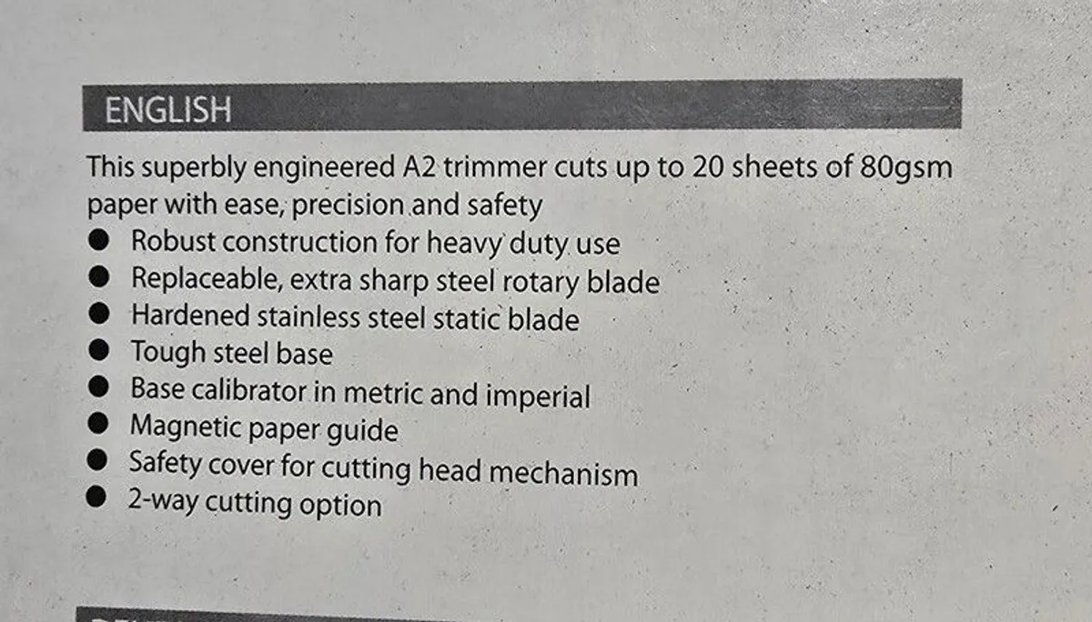 A2 Swordfish Professional Paper Trimmer (609s) - Image 2