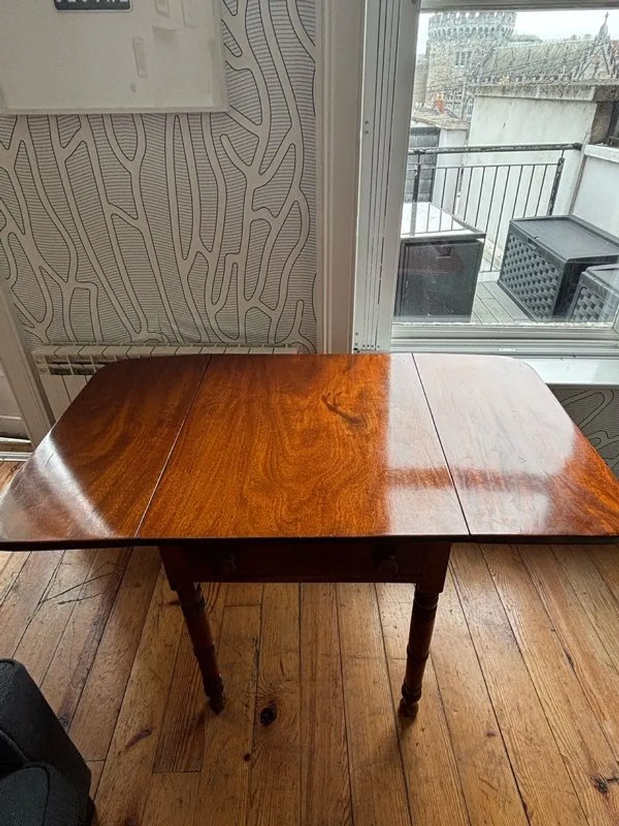Antique Victorian drop-leaf table - Image 3
