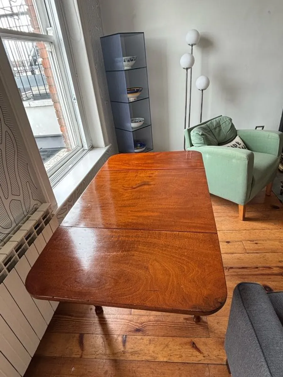 Antique Victorian drop-leaf table - Image 4
