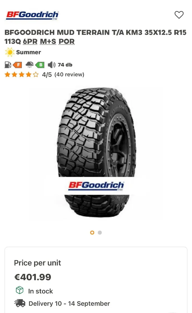 Defender bead lock rims w/ 35s (BF Goodrich KM3s) - Image 2