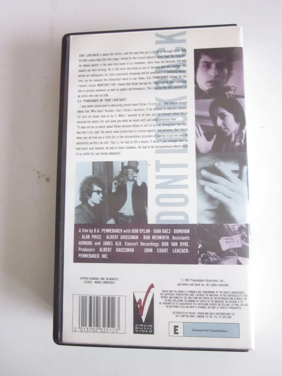 VHS Bob Dylan Dont Look Back - Image 2