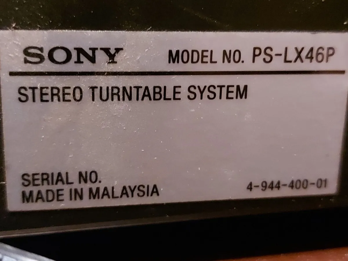SONY Automatic Stereo Turntable System Model PS-LX - Image 3