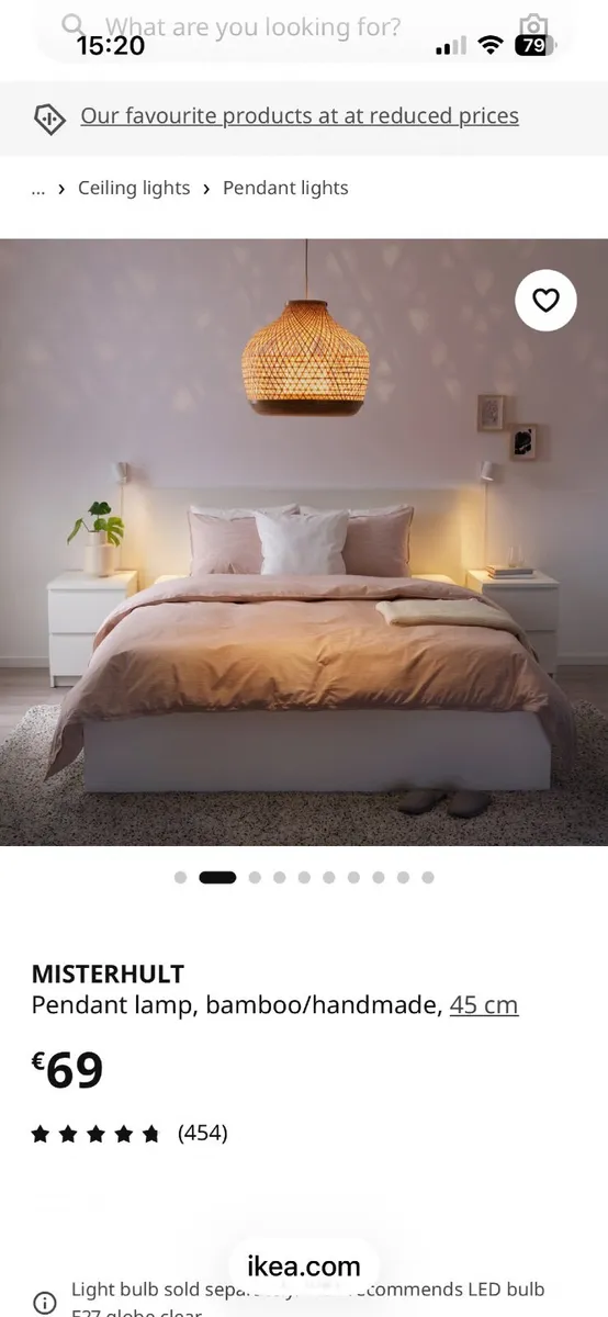 IKEA MISTERHULT Bamboo Pendant Light – Brand New i - Image 3