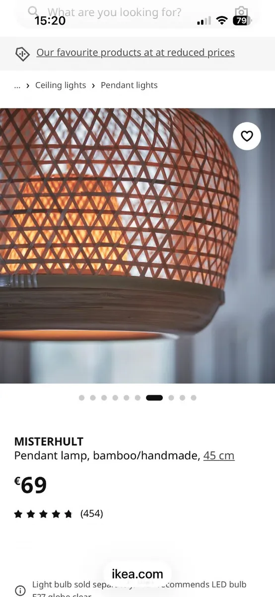 IKEA MISTERHULT Bamboo Pendant Light – Brand New i - Image 4