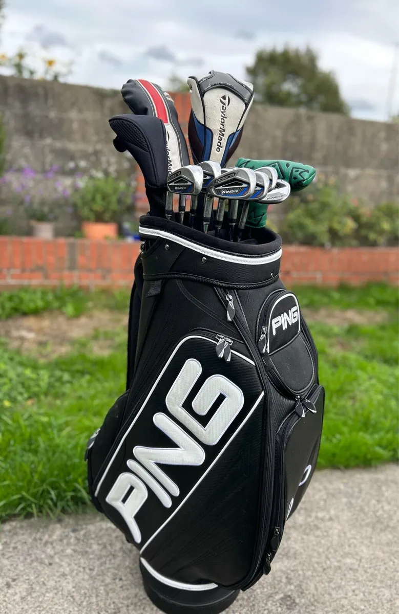 Full set of left handed golf clubs inc Ping Bag - Image 1