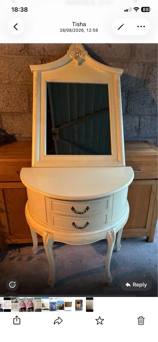 Hall Table & Mirror - Image 1